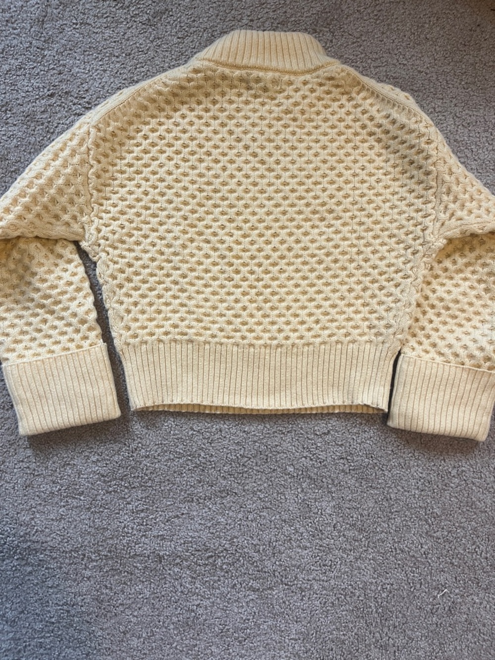 J. Crew Honeycomb Mock Neck Sweater - Cream - Picture 6 of 7